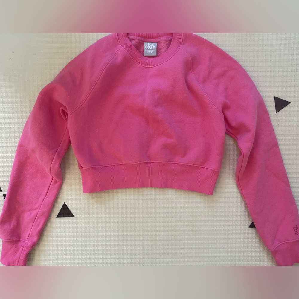 Aritzia Cozy Fleece Mega Cropped Crew Sweatshirt
